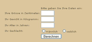 kostenlos online den BMI-Wert ermitteln